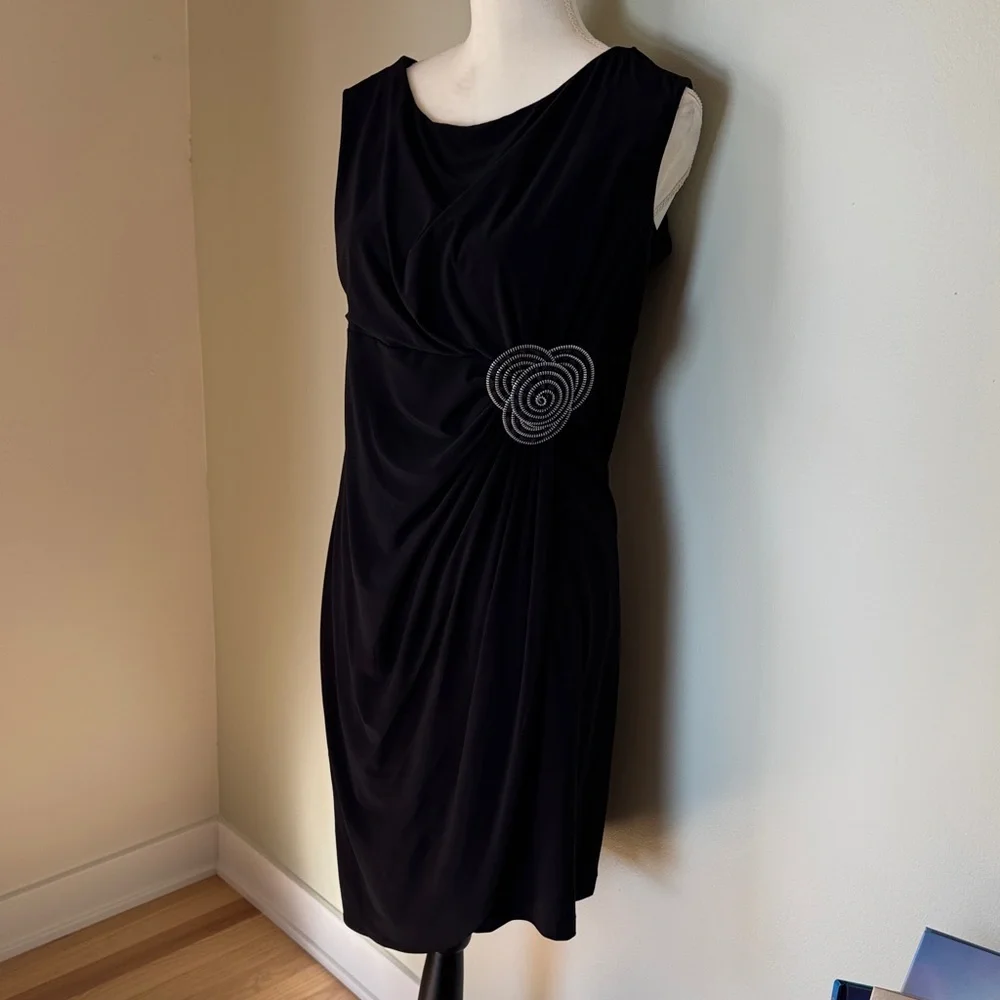 Tiana B. Black Dress with Floral Detail - Picture 5 of 5
